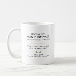 Caneca De Café Tipografia Personalizada de Aposentadoria de Profe