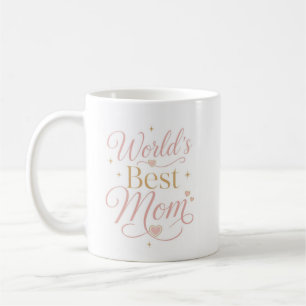 Caneca De Café Tipografia Personalizada de Melhor Mãe do Mundo