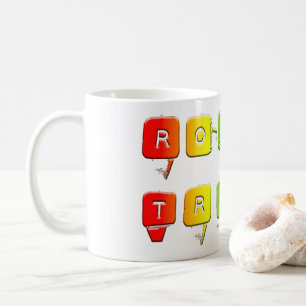 Caneca De Café Tipografia pop queer de comércio áspero do Slipper
