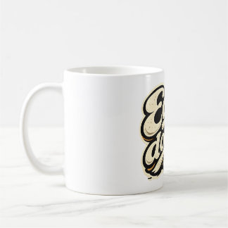 Caneca De Café Tipografia Retro Vintage Easy Does It
