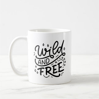 Caneca De Café Tipografia Selvagem E Livre MugI h