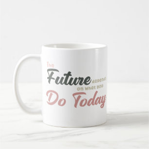 Caneca De Café Tipografia Simples Elegante Limpa Terrestre Suave