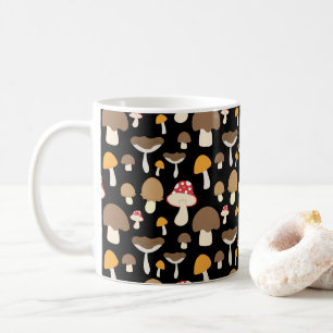 Caneca De Café Tipos de Cogumelos Fungos Forrageamento Micologia