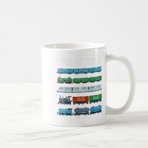 Caneca De Café Tipos De Comboios Camiseiros Borboletas De Rapazes