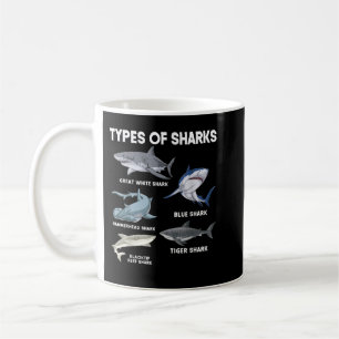 Caneca De Café Tipos de tubarões