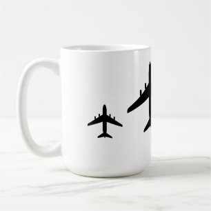 Caneca De Café "Tirando um avião em ventos altos."