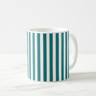 Caneca De Café Tiras de doce, de cor branca
