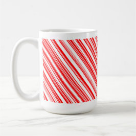 Caneca De Café Tiras de Natal de Candy Cane 4Jamielee