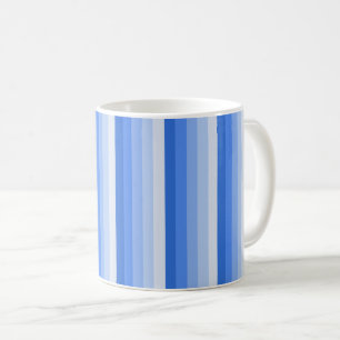 Caneca De Café Tiras de sombra azuis