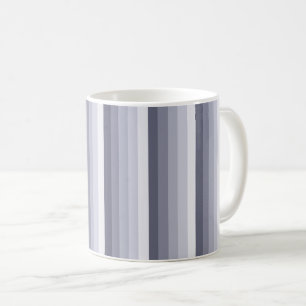 Caneca De Café Tiras de sombra cinza azul