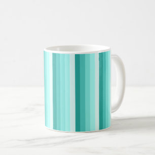 Caneca De Café Tiras de sombra turquesa