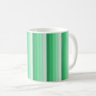 Caneca De Café Tiras de sombra verdes