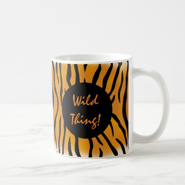 Caneca De Café Tiras de Tigre Selvagem (Direita)