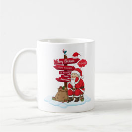 Caneca De Café Tired Santa Christmas Coffee Mug Gift 11 oz