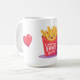 Caneca De Café Tirinha de Dia dos Namorados de Batata Frita Franc