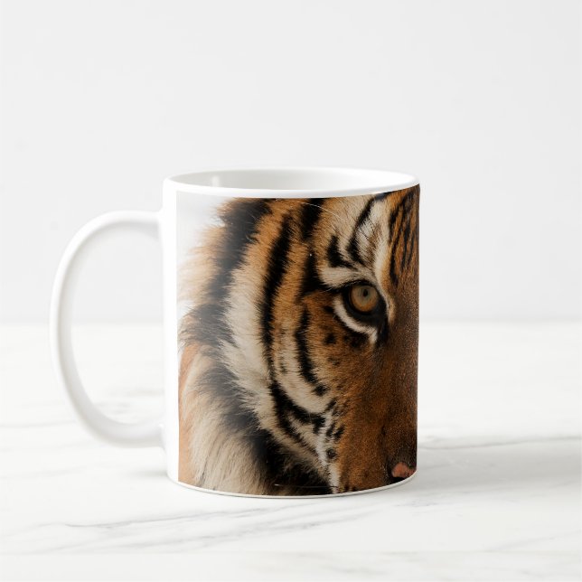 Caneca De Café Tiro de Cabeça do Tigre Siberiano (Esquerda)