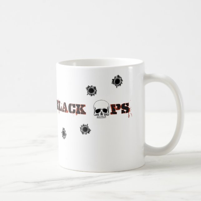 Caneca De Café Tiros do crânio de BlackOps (Direita)