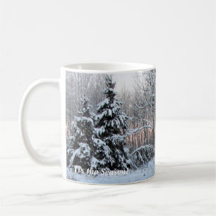 Caneca De Café 'Tis o feriado de inverno cor-de-rosa da casa de
