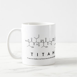 Caneca De Café Titan peptide name mug