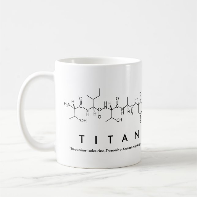 Caneca De Café Titan peptide name mug (Esquerda)