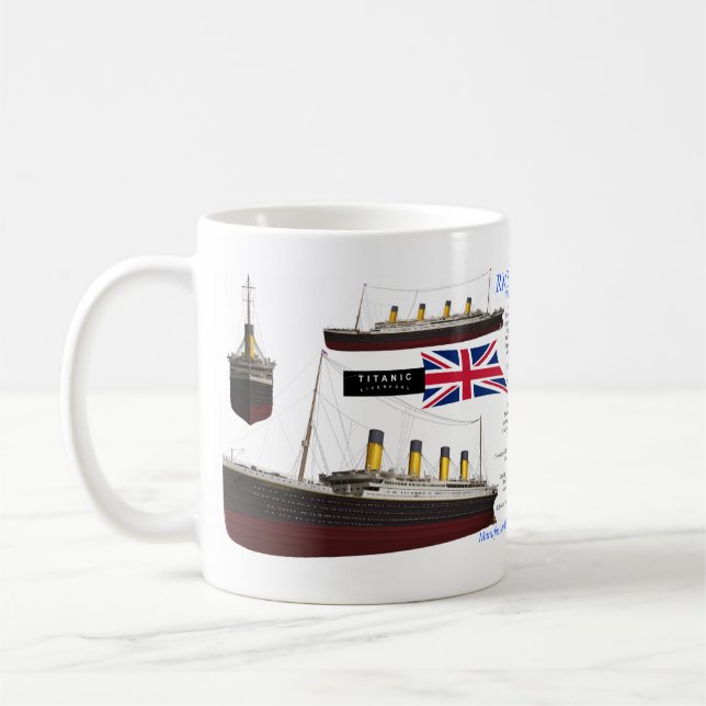 Caneca De Café Titanic, o navio mais famoso do mundo (Esquerda)