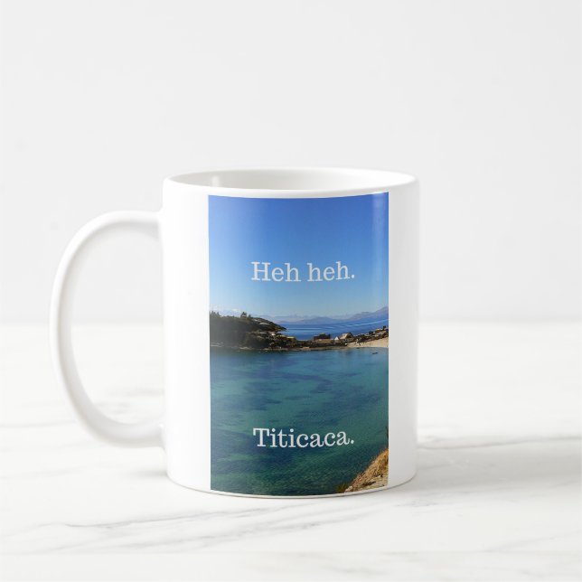 Caneca De Café Titicaca engraçado (Esquerda)