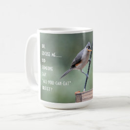 Caneca De Café Titmouse giro no alimentador, engraçado