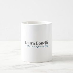 Caneca De Café Título de Nome Simples Moderno Profissional Minima