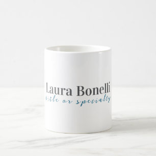 Caneca De Café Título de Nome Simples Moderno Profissional Minima