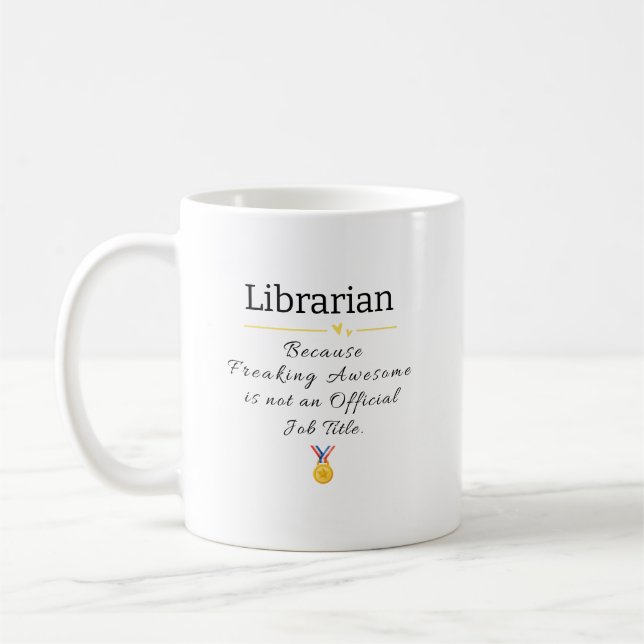 Caneca De Café Título de Trabalho Espetacular da Bibliotecária (Esquerda)