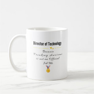 Caneca De Café Título de trabalho incrível do diretor de tecnolog