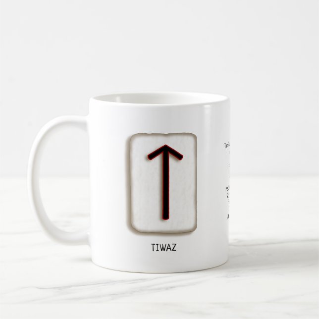 Caneca De Café Tiwaz RuneStone Mug (Esquerda)