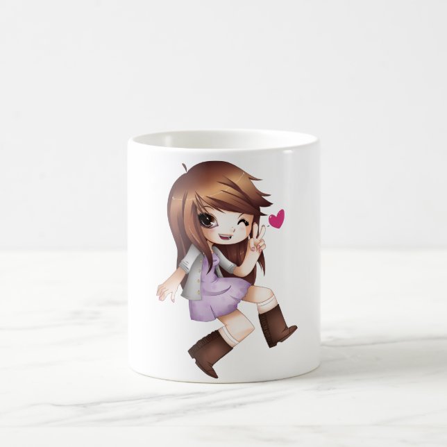Caneca De Café TK chibi design café caneca (Centro)