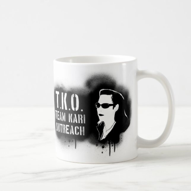 Caneca De Café TKO - Estêncil preto (Direita)
