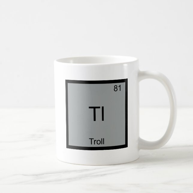 Caneca De Café Tl - Troll Elemento Divertido Meme Tabela Periódic (Direita)