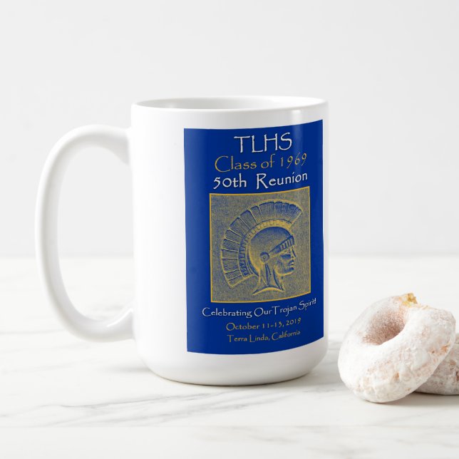 Caneca De Café TLHS Trojan Spirit Class of 1969 Reunion (Com Donut)