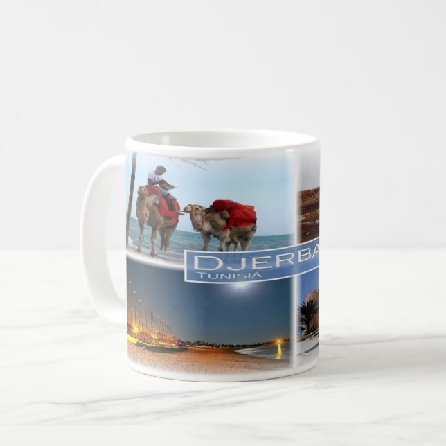 Caneca De Café TN Tunísia - Djerba - (Frente Esquerda)
