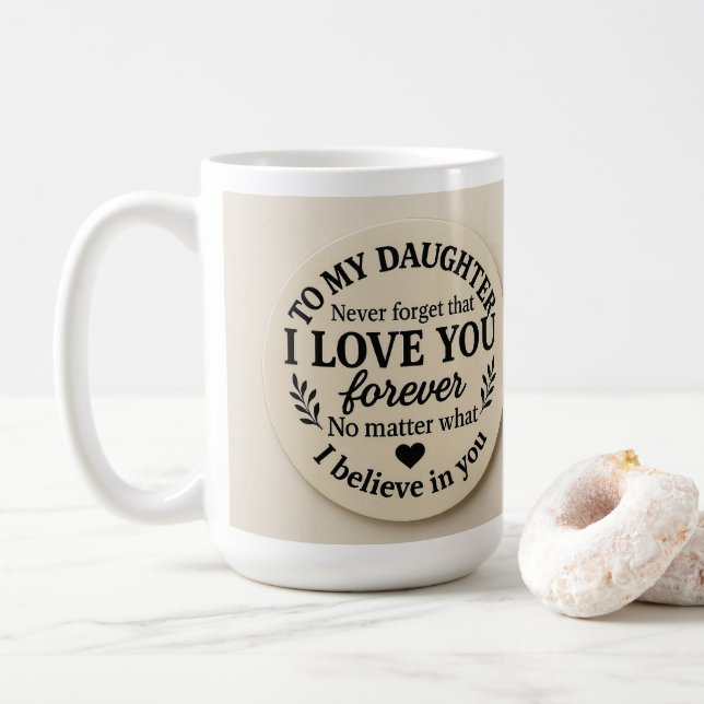 Caneca De Café To my Daughter eWatch Watch (Com Donut)