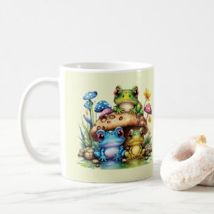 Caneca De Café Toadstool Cottagecore Cogumelo e Sapo