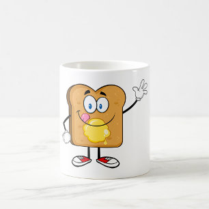 Caneca De Café Toast Face Mug