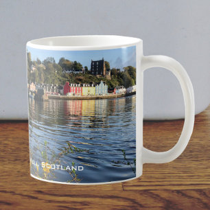 Caneca De Café Tobermory, Ilha de Mull, Escócia com Flores
