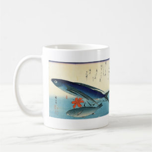 Caneca De Café Tobiuo & Ishimochi - Impressão de Peixes Japoneses