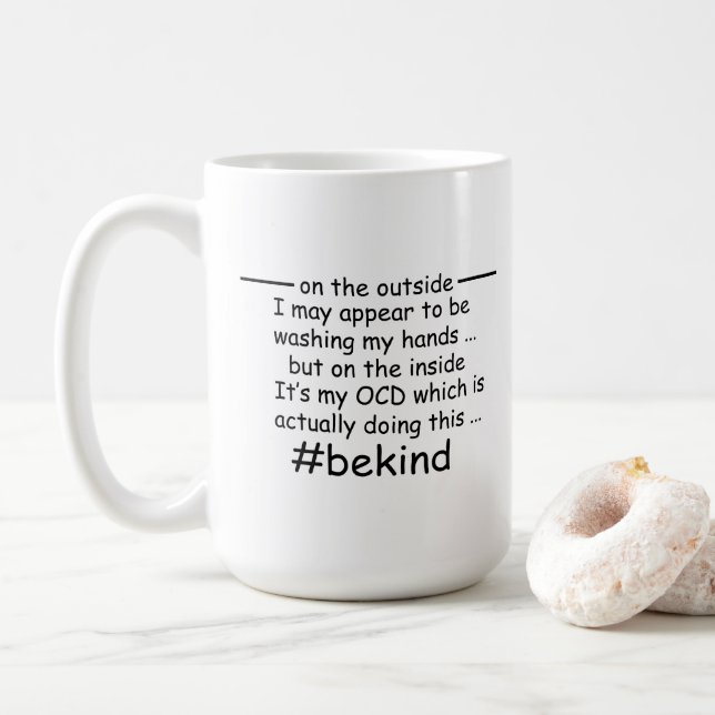 Caneca De Café TOC - Transtorno Obsessivo-Compulsivo Conscientiza (Com Donut)