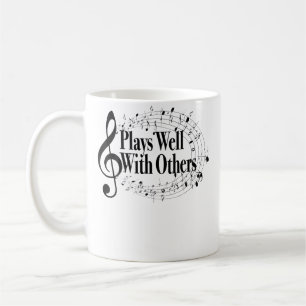 Caneca De Café Toca Bem Com Outros Clef de Treble Banda Orquestra