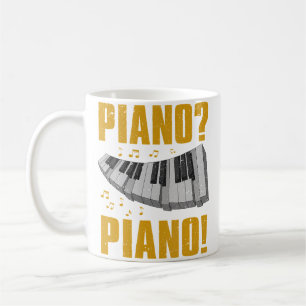 Caneca De Café Toca Piano Instrumento Musical Clássico Pianista 