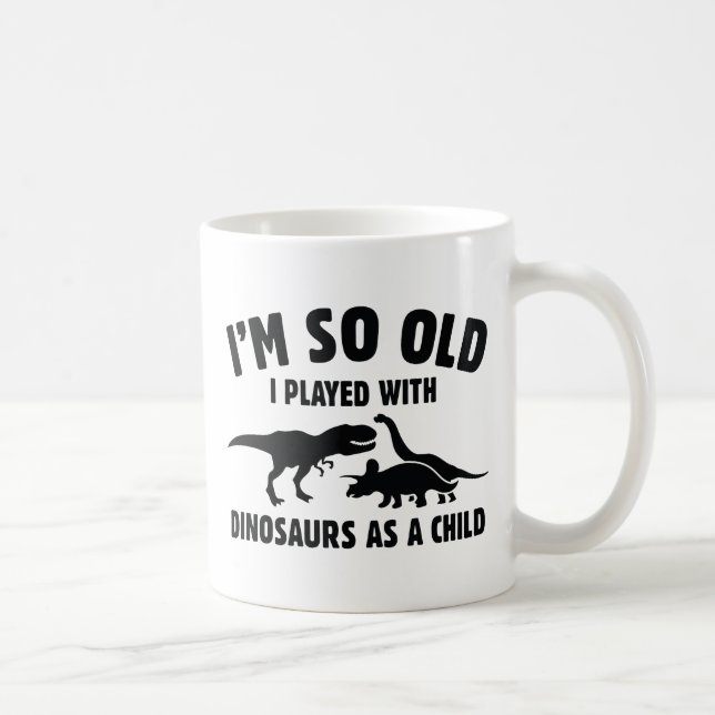 Caneca De Café Tocado Com Dinossauros (Direita)