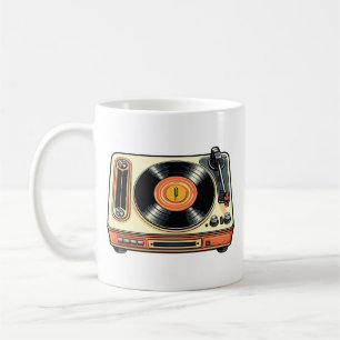 Caneca De Café Tocador de Vinil Retrô