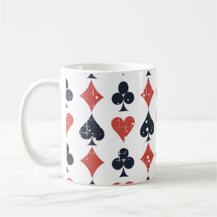 Caneca De Café Tocando Cartões: Grunge Abstrato Patterno