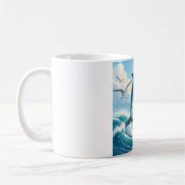 Caneca De Café Tocando Dolphin Motif Mug