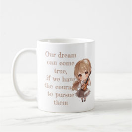 Caneca De Café Tocando violino em ação